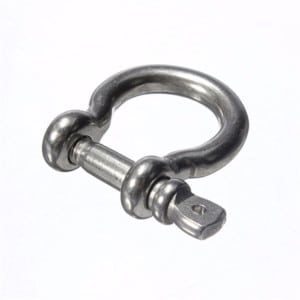 Stainless Steel Bow Shackle with Screwed Collar Pin