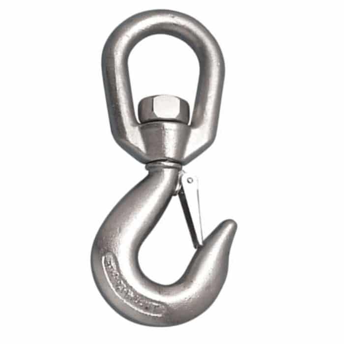 Stainless Steel Swivel Hook with Safety Catch