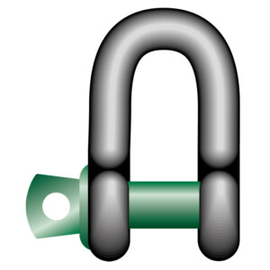 Green Pin Dee Shackle - G4151 Screw Pin Standard Bolt Type Shackle